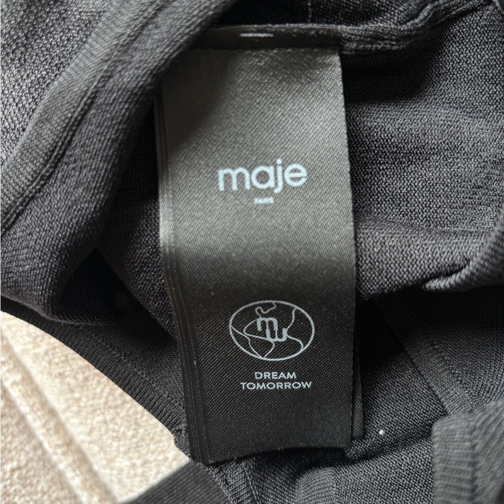 Maje Mabille Cut Out Bodysuit in Black sz 3 large - Picture 6 of 10